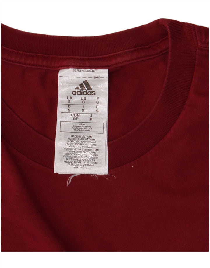 Adidas Herre T-Shirt Top Lille Bourgogne Bomuld