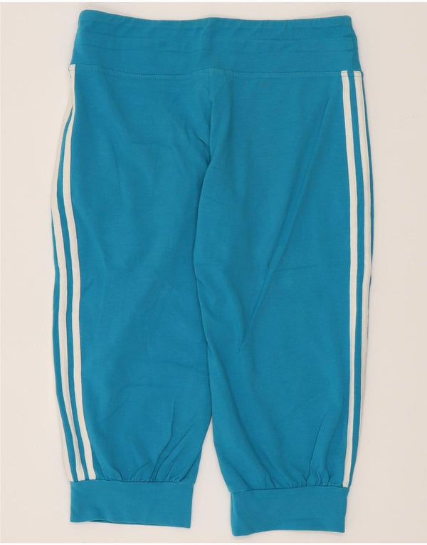 Adidas Dame Bermuda Sportshorts UK 12 Medium Blue Bomuld