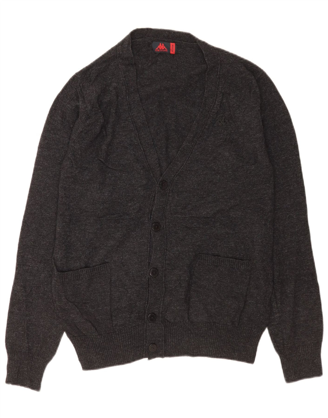 Robe Di Kappa herre cardigan sweater mellemgrå