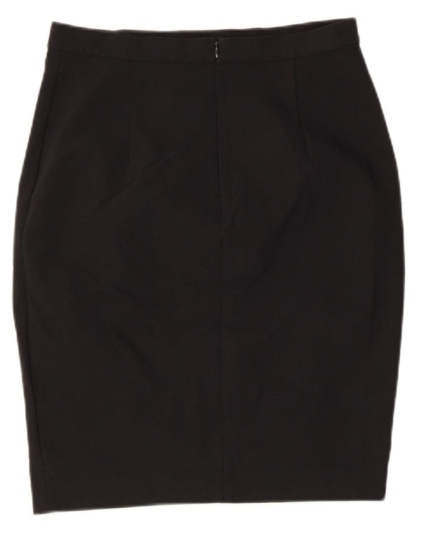 Jigsaw Womens Pencil Skirt UK 8 Small W30 Black Bomuld