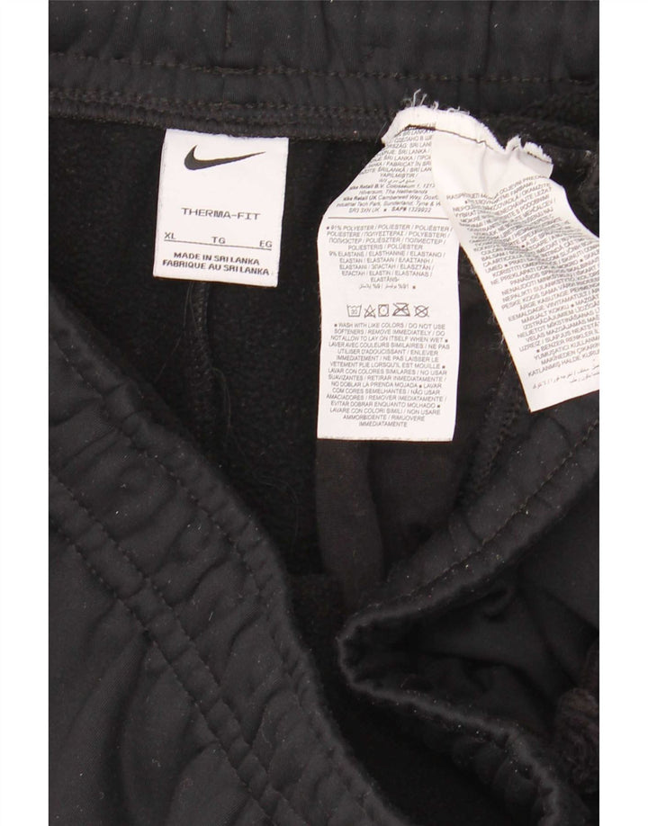 Nike Herre Therma-Fit grafisk træningsdragt bukser XL sort polyester