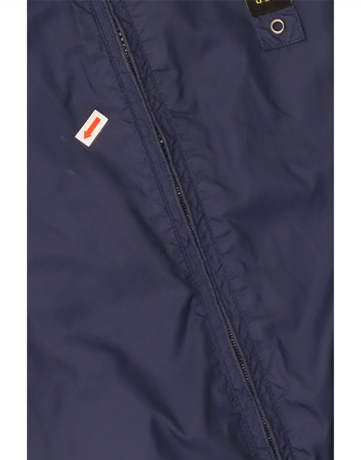 Blauer Womens Bomber Jacket UK 12 Medium Navy Blue Polyamide