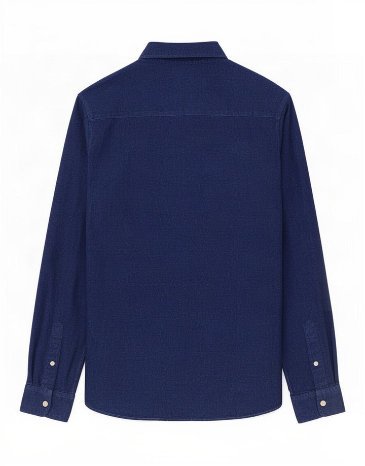 Jack & Jones Mens Shirt Large Navy Blue Cotton