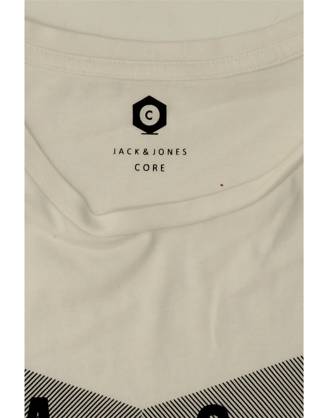JACK & JONES Mens Graphic T-Shirt Top XL White Cotton Vintage Jack & Jones and Second-Hand Jack & Jones from Messina Hembry 