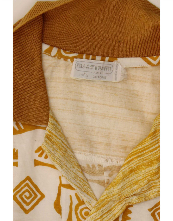 Maestrami Poloshirt til mænd Medium Beige Geometrisk Bomuld