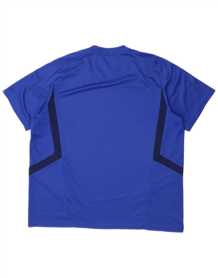 Adidas Herre Climacool T-Shirt Top 2XL Blå Colourblock