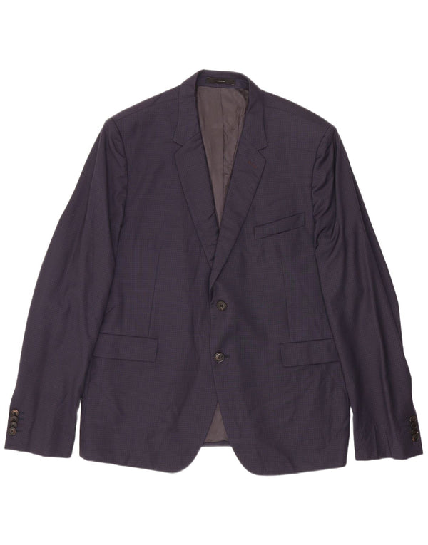 Paul Smith Herre 2-knaps blazerjakke IT 44 XS Marineblå ternet uld