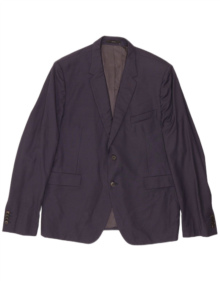 Paul Smith Herre 2-knaps blazerjakke IT 44 XS Marineblå ternet uld