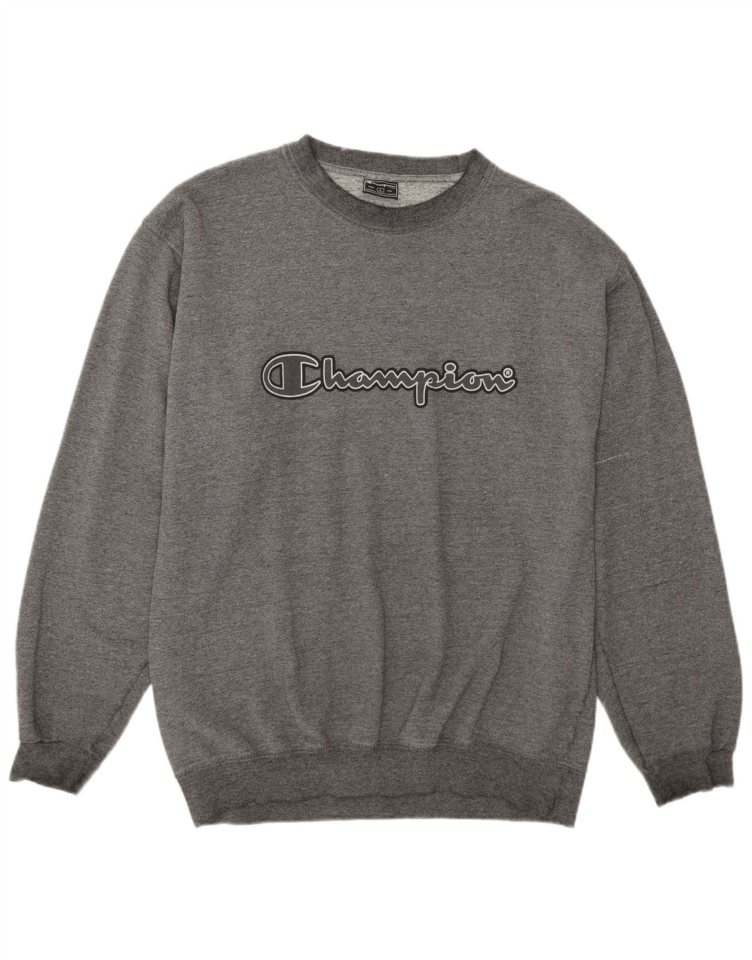 CHAMPION Mens Graphic Sweatshirt Jumper Large Grey Cotton