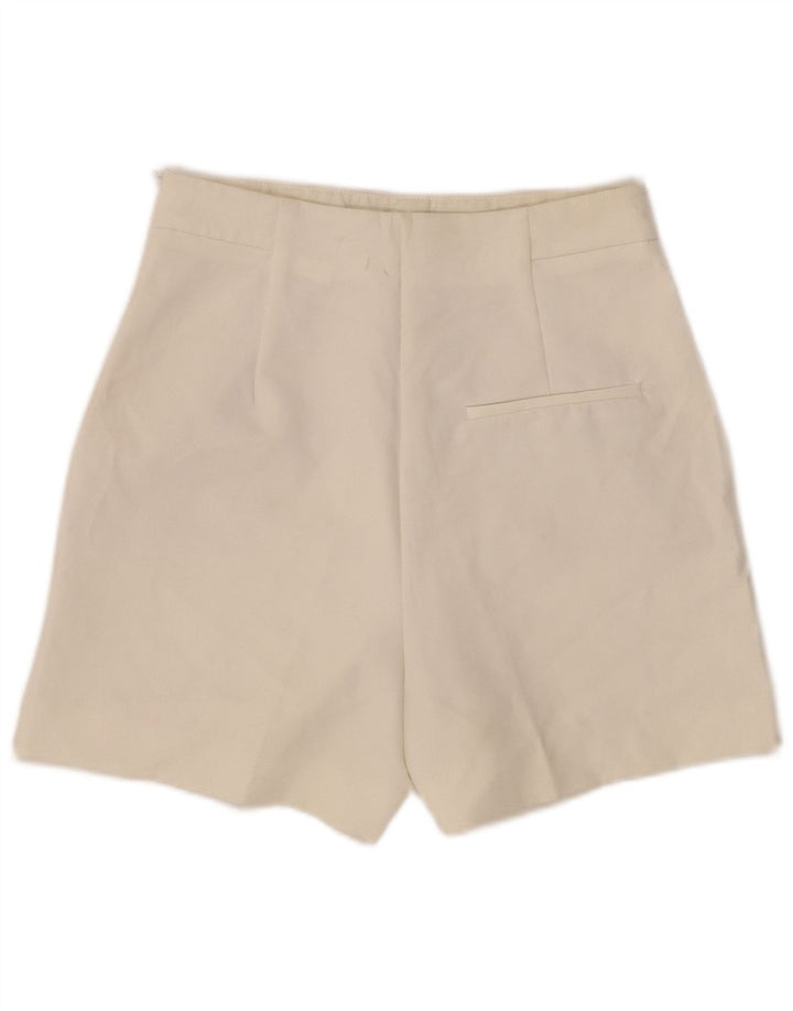 ZARA Højtaljede Casual Shorts til kvinder Small W26 White