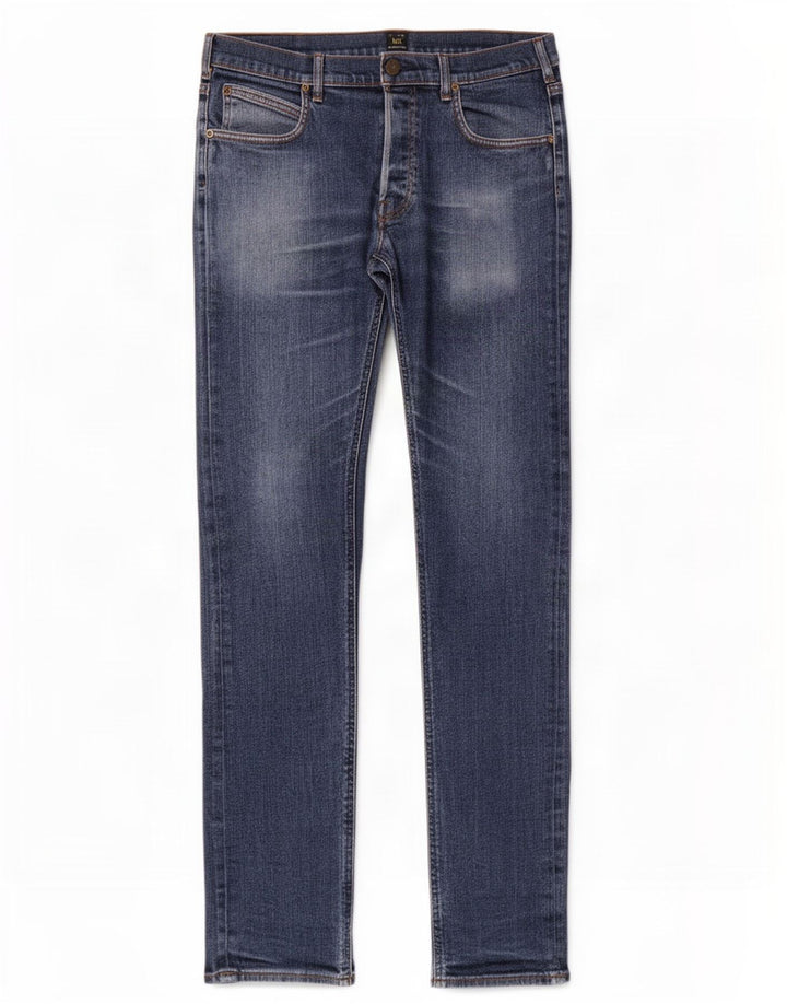 Lee Mens Daren Straight Jeans W36 L32 Blå Bomuld