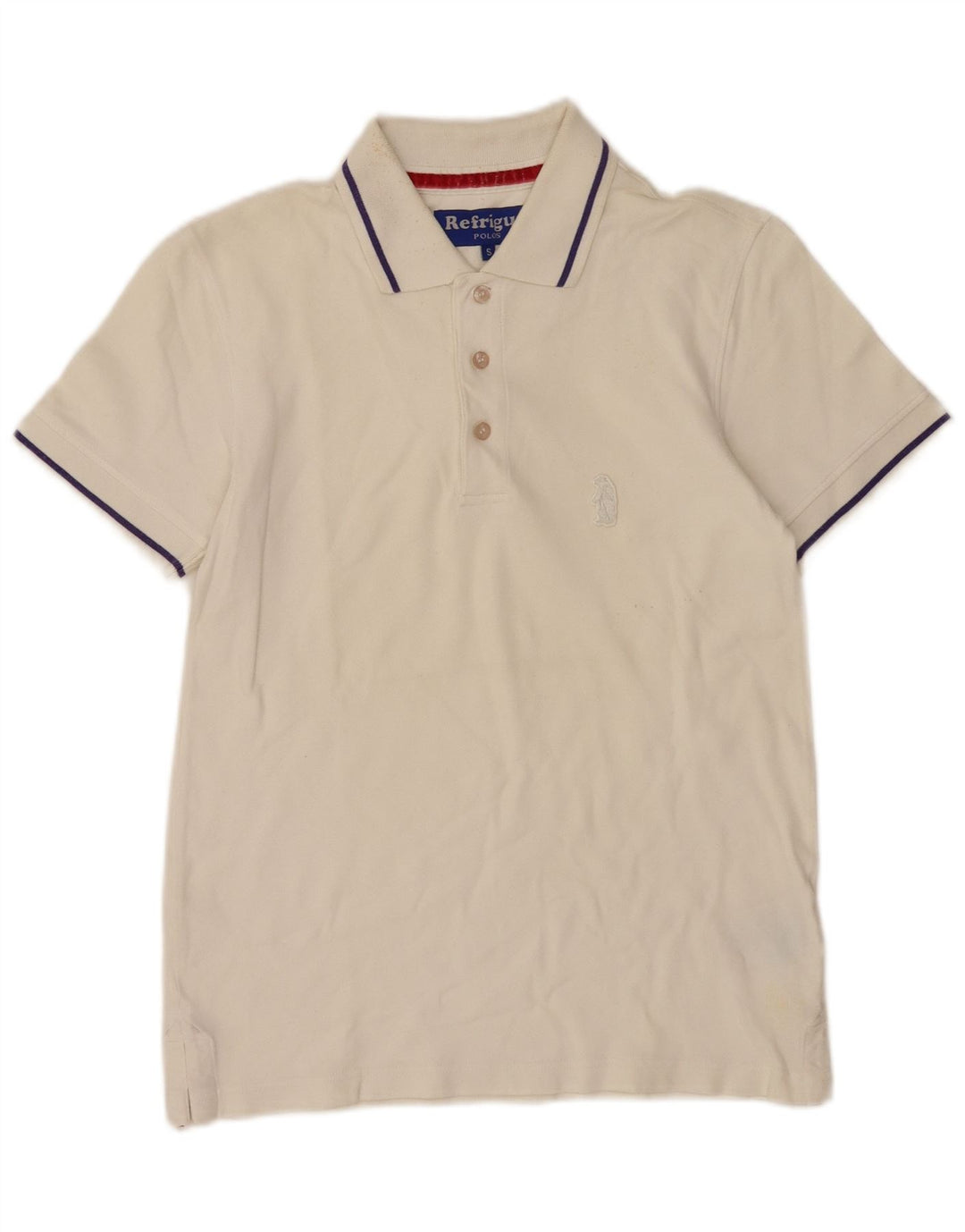 Refrigue herre polo shirt lille hvid bomuld