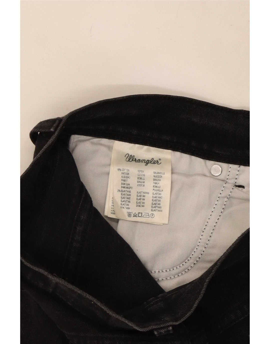 Wrangler Herre Texas Stretch Straight Jeans W40 L30 Sort Bomuld