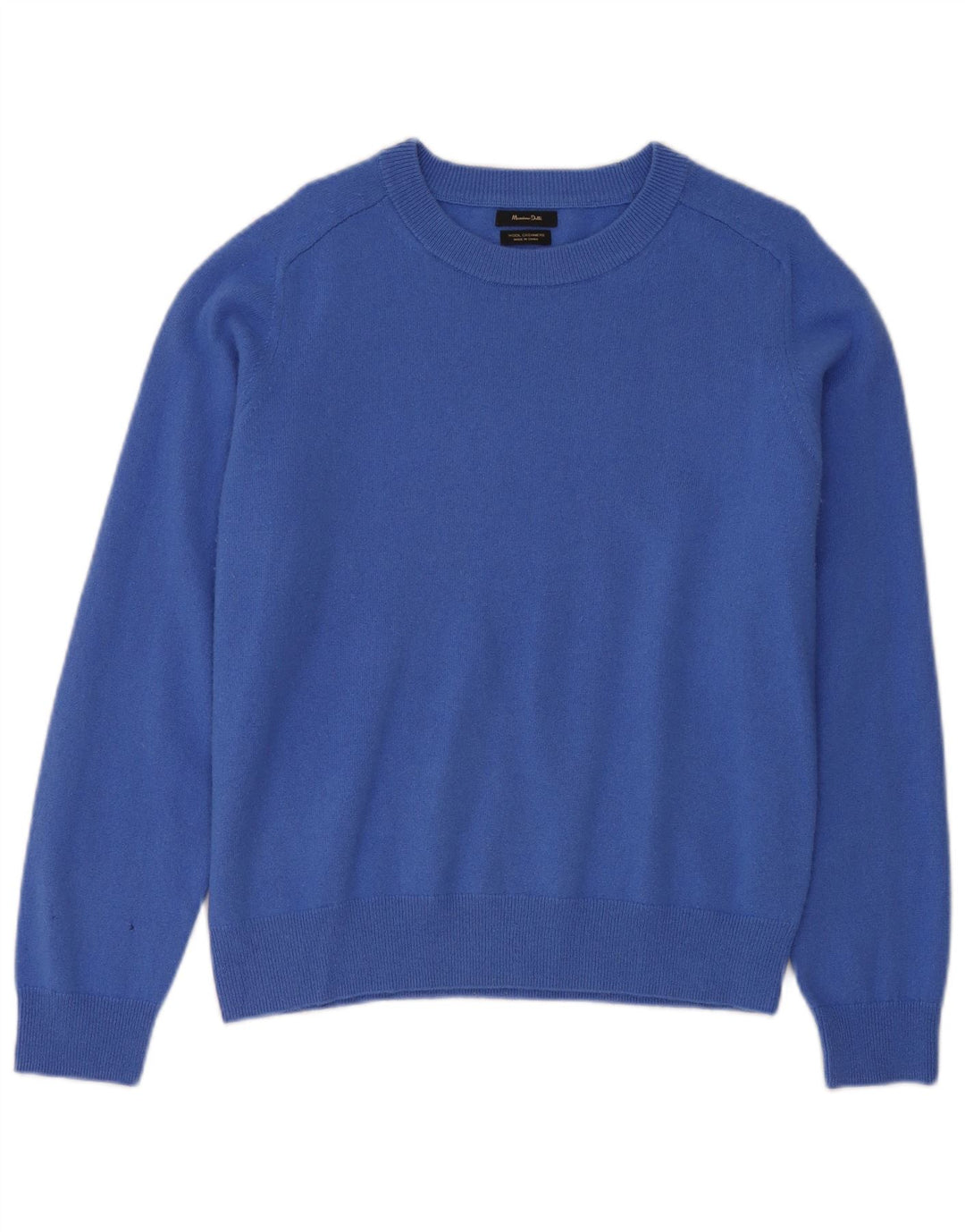 Massimo Dutti Herre Crew Neck Jumper Sweater XL Blå Uld