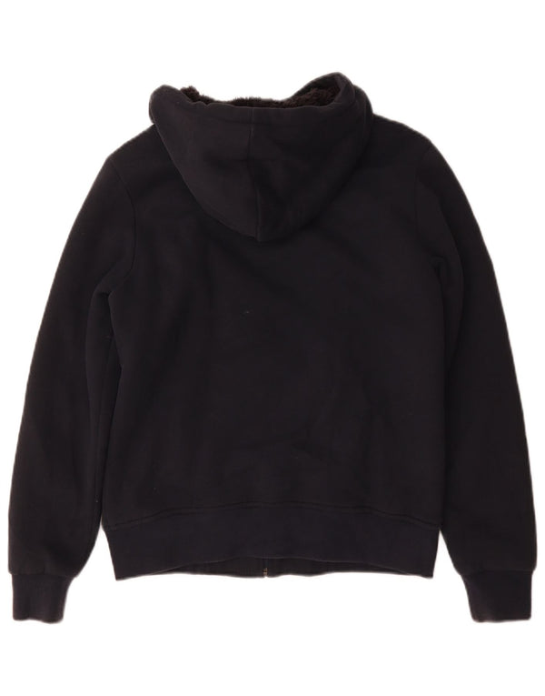K-Way Sherpa hættetrøje med lynlås til mænd Small Navy Blue Cotton