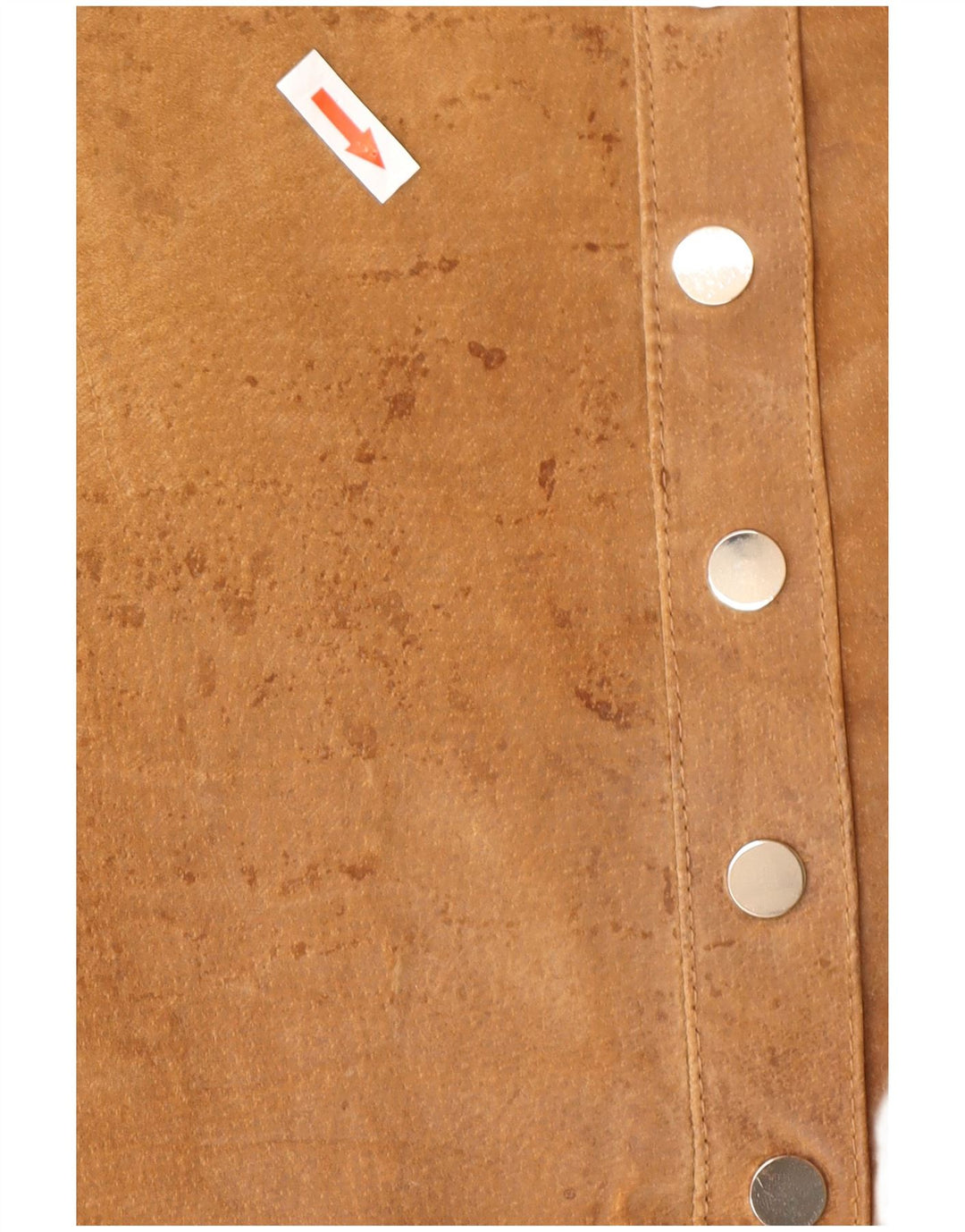 Pimkie Dame Ruskind Mini Nederdel IT 44 Medium W32 Brun Læder