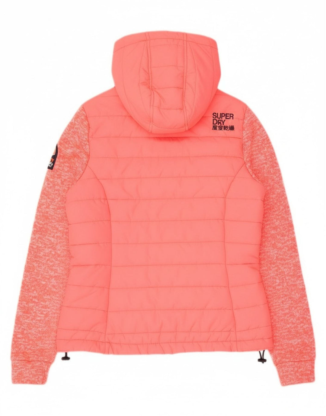 Superdry Bomberjakke med hætte til kvinder UK 8 Small Pink Flecked Nylon
