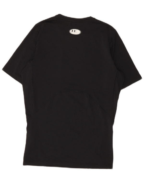 Under Armour Mens Compression T-Shirt Top Large Black Polyester