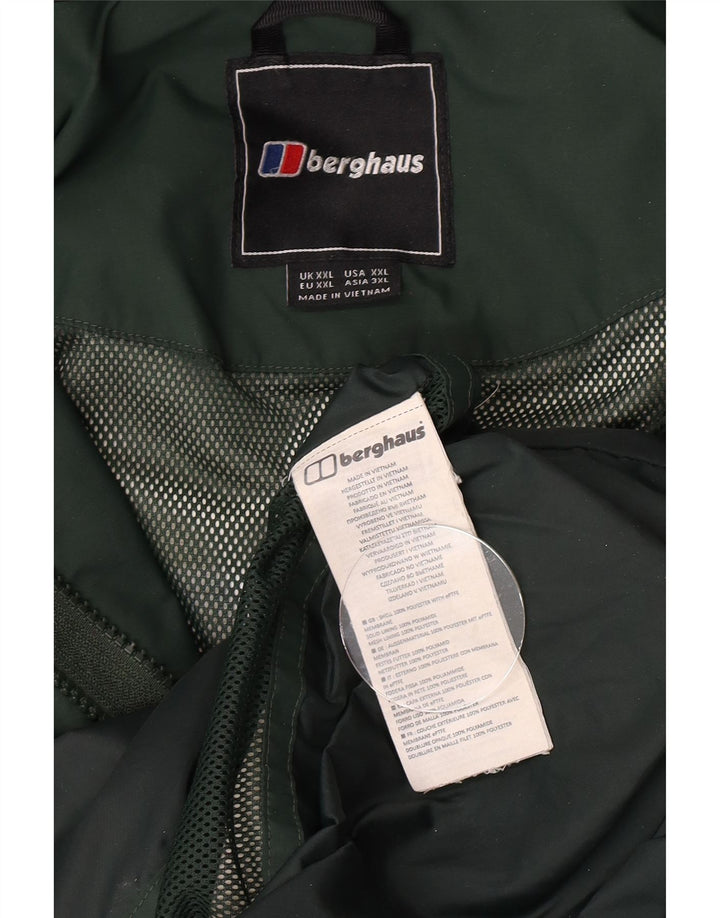 Berghaus Regnfrakke med hætte til mænd UK 44 2XL Grøn Polyester