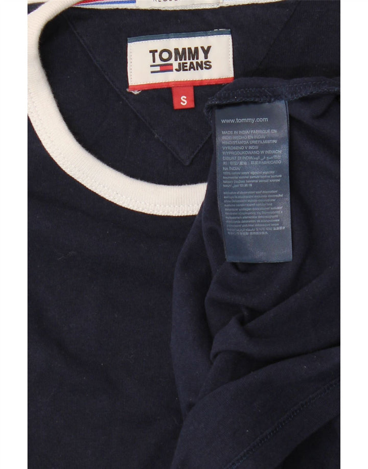 Tommy Hilfiger Herre Regular Fit T-shirt Top Lille marineblå bomuld