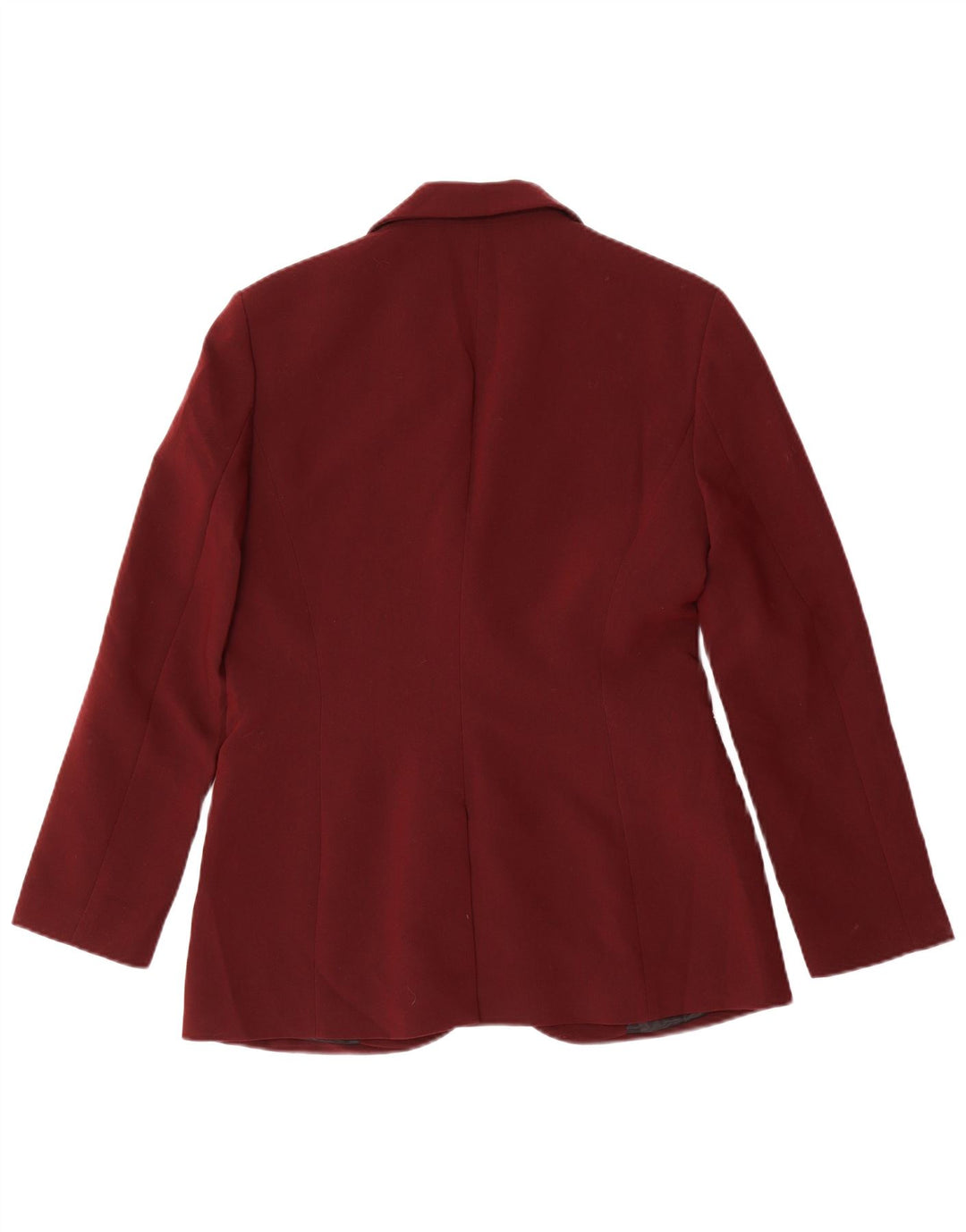 Zara Dame 2 Button Blazer Jacket UK 14 Medium Maroon Polyester