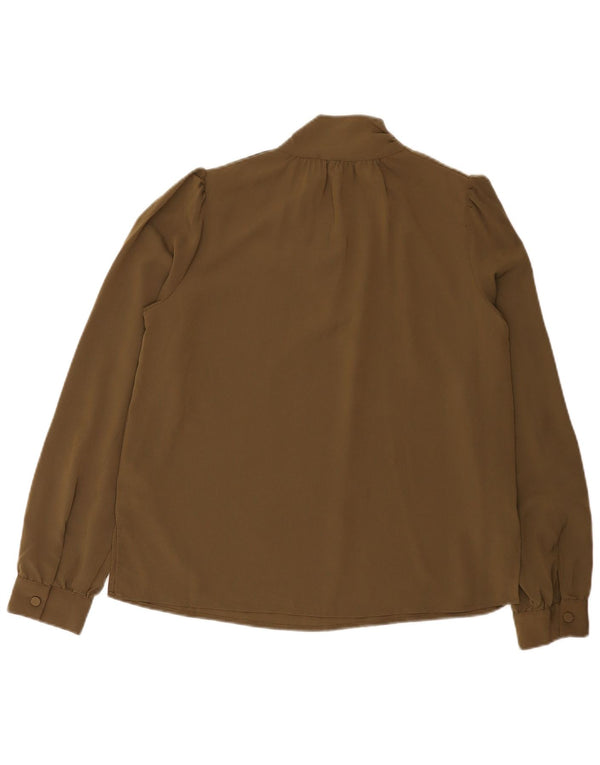 French Connection Womens Relaxed Fit Bluse Top UK 10 Small Khaki Polyester