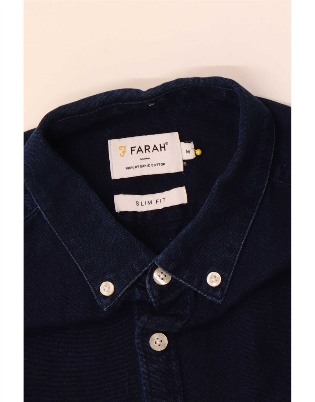 Farah Herre Slim Fit skjorte Medium Navy Blue