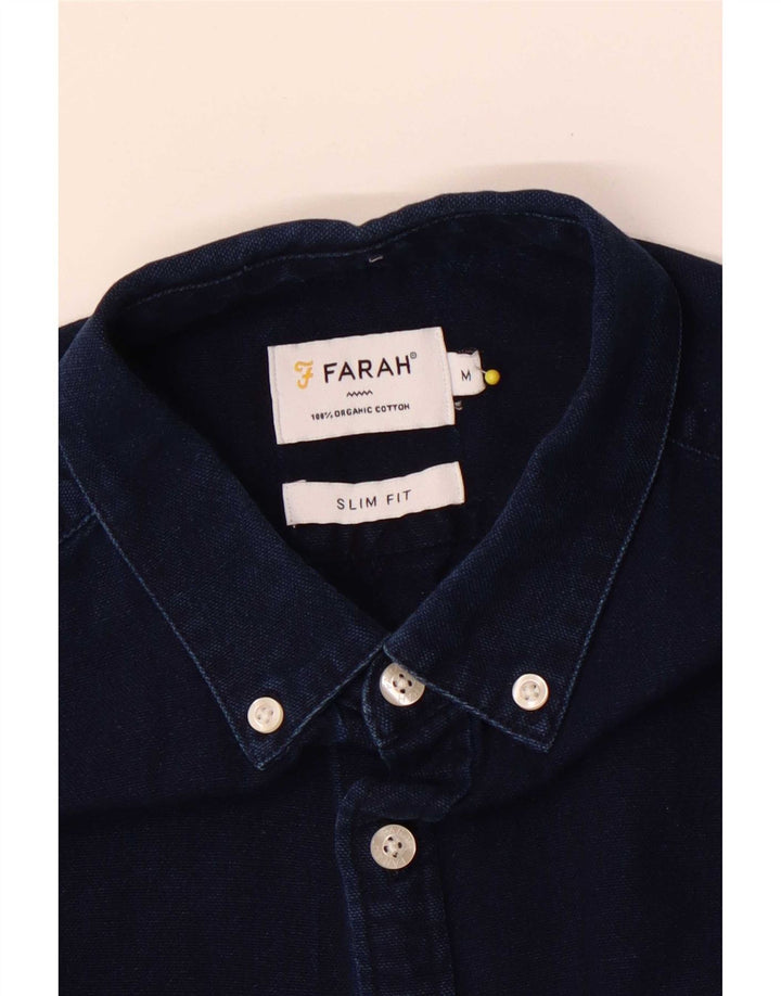 Farah Herre Slim Fit skjorte Medium Navy Blue