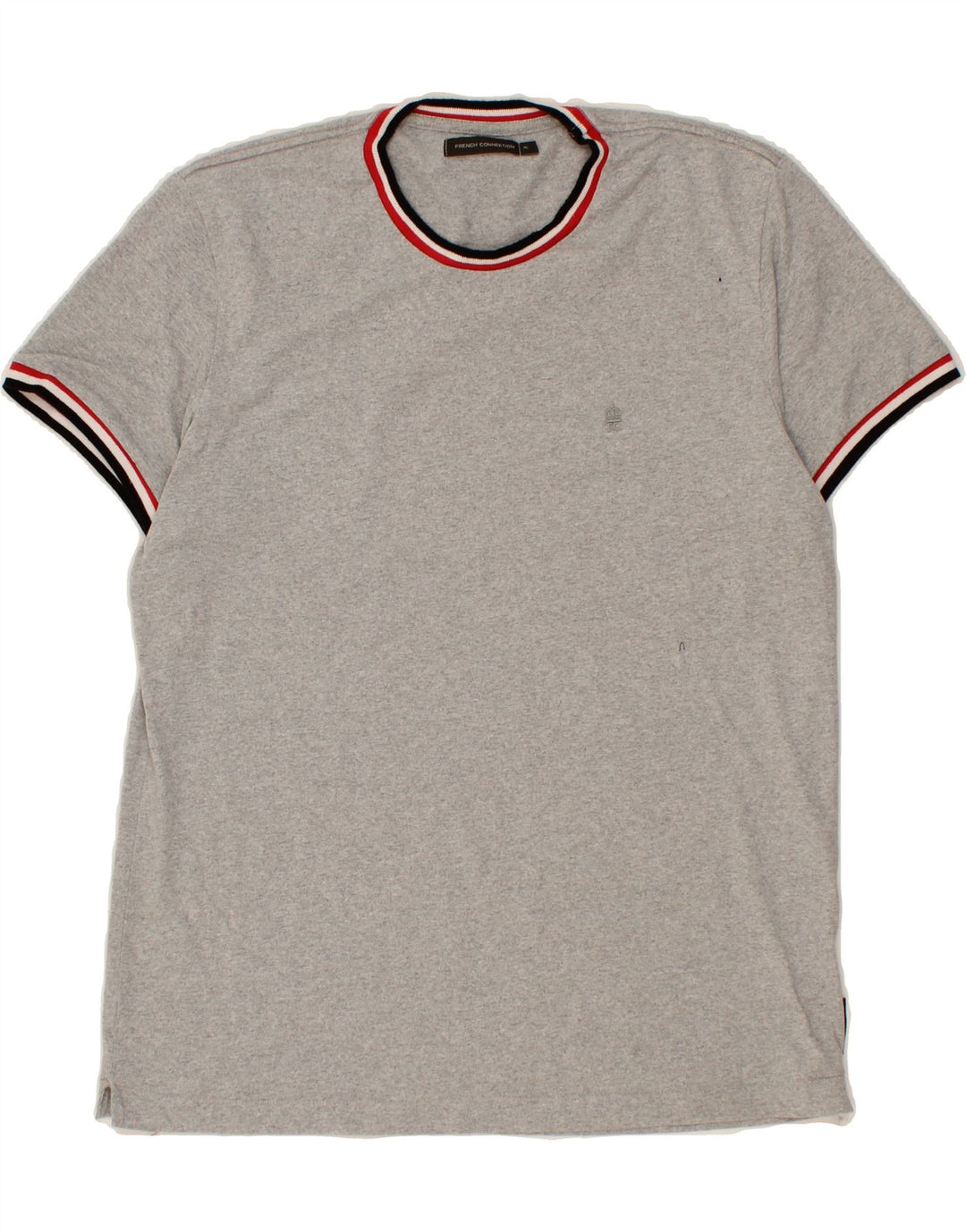 FRENCH CONNECTION Mens T-Shirt Top XL Grey Polyester Vintage French Connection and Second-Hand French Connection from Messina Hembry 