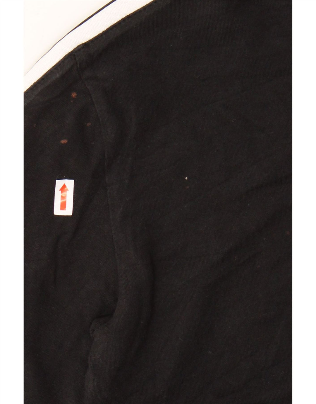 ADIDAS Dame T-Shirt Top UK 12 Medium Sort Bomuld