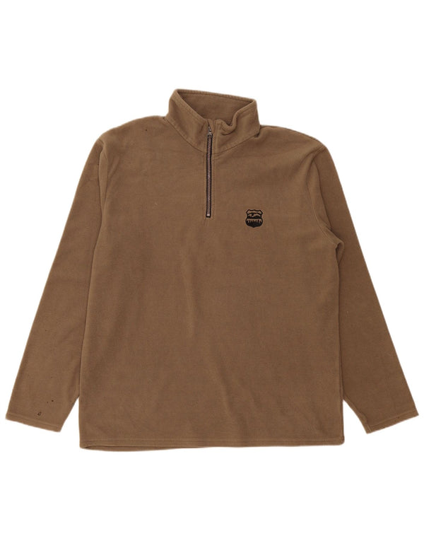 Atlas For Mænd Herre Fleece Jumper med lynlås XL Brun