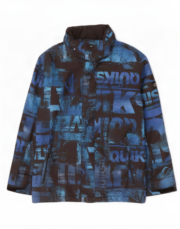 Quiksilver drenge grafisk skijakke 13-14 år blå polyester
