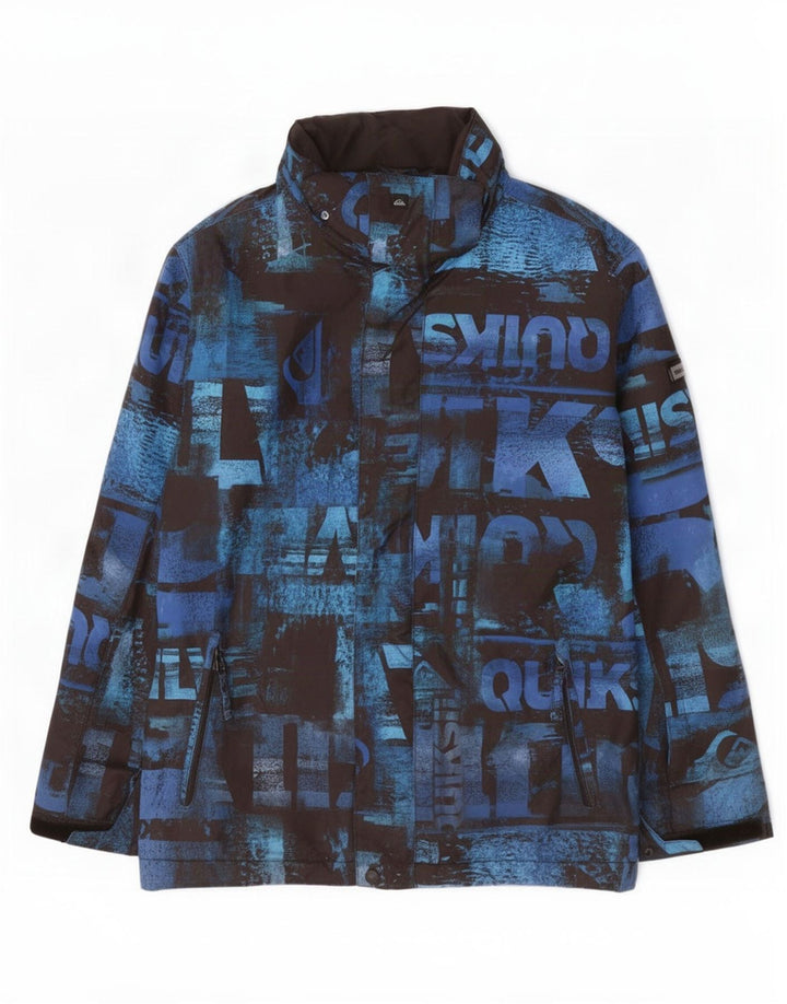 Quiksilver drenge grafisk skijakke 13-14 år blå polyester
