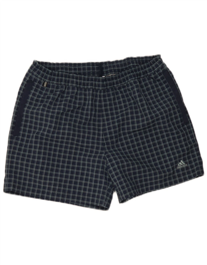 Adidas Badeshorts til mænd Medium Marineblå Ternet polyamid