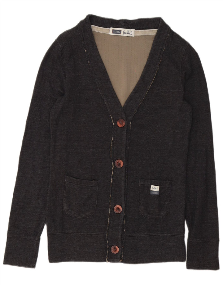 Guru Herre Cardigan Sweater Lille Grå Bomuld