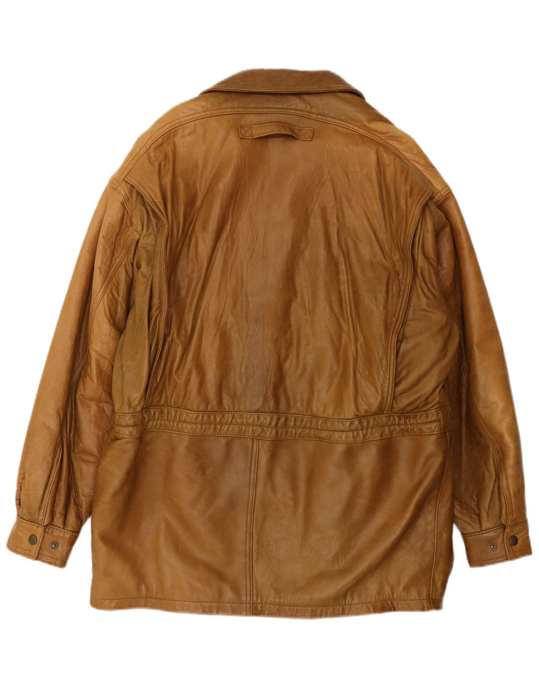 Vintage herre læderfrakke UK 42 XL brunt læder
