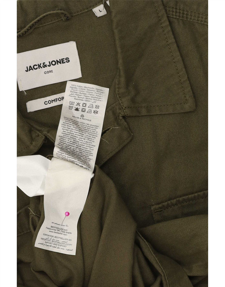Jack & Jones Herreskjorte Stor Khaki Bomuld