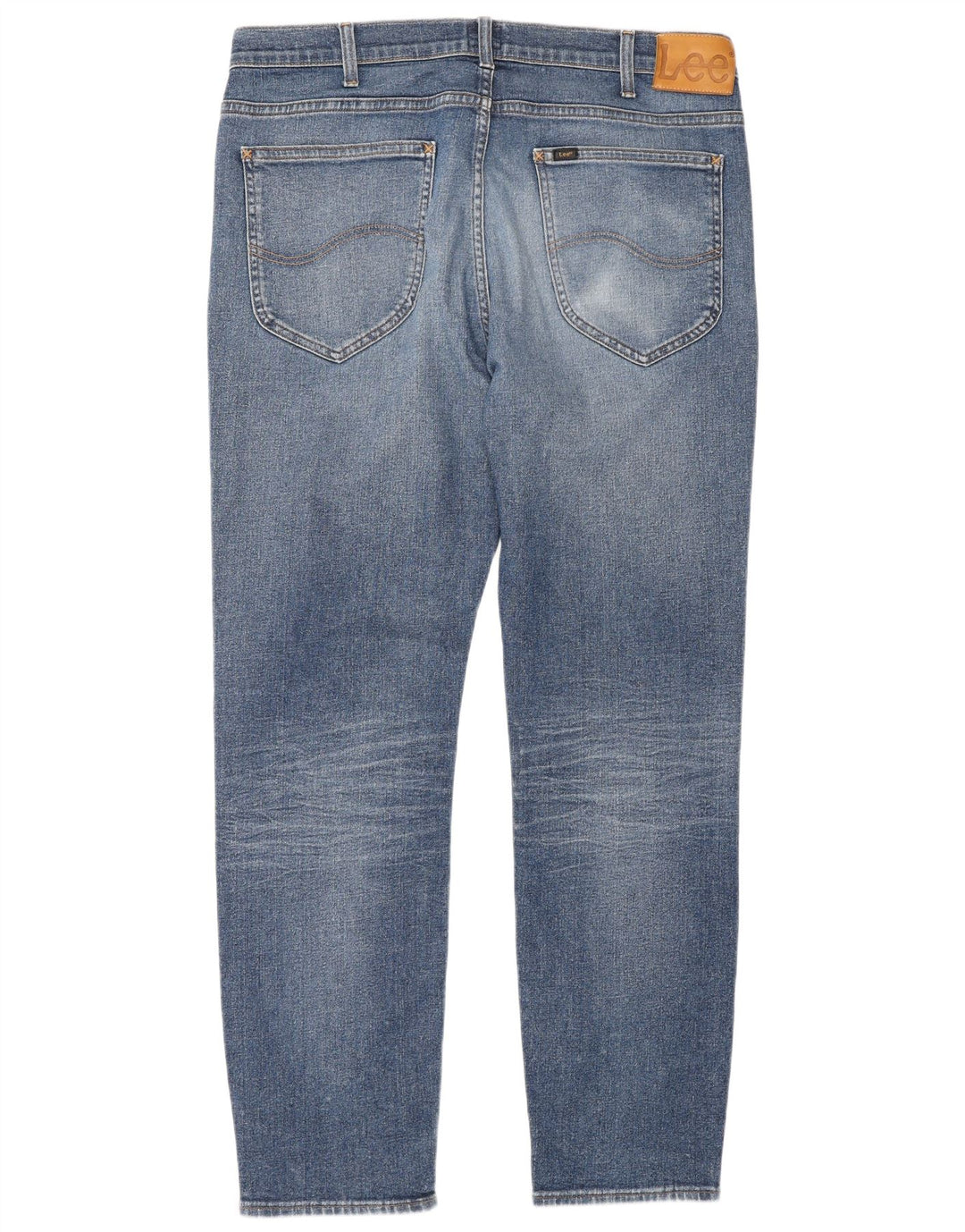 Lee Mens Rider Cropped Jeans W38 L34 blå bomuld