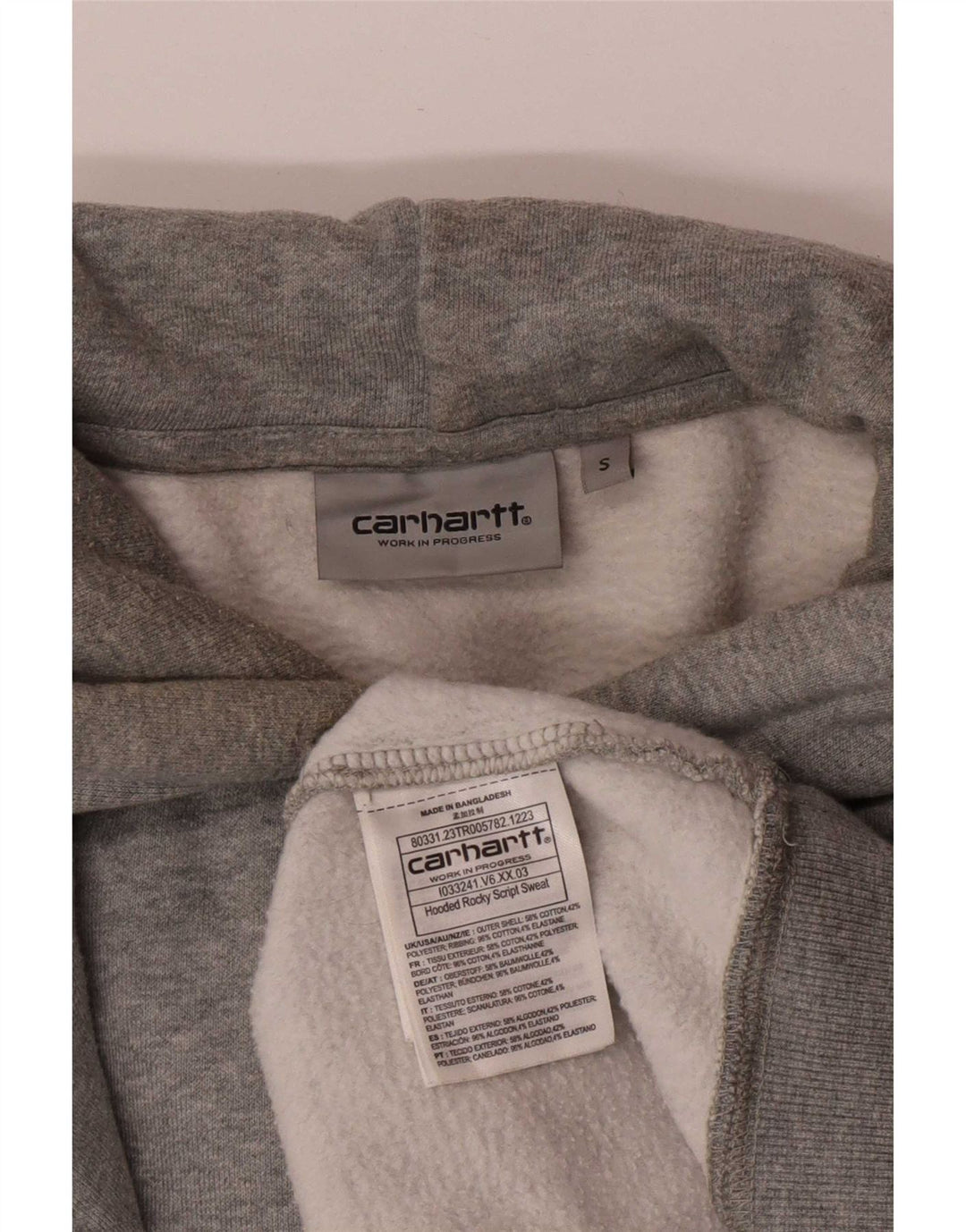 Carhartt Herre grafisk hættetrøje, lille grå bomuld