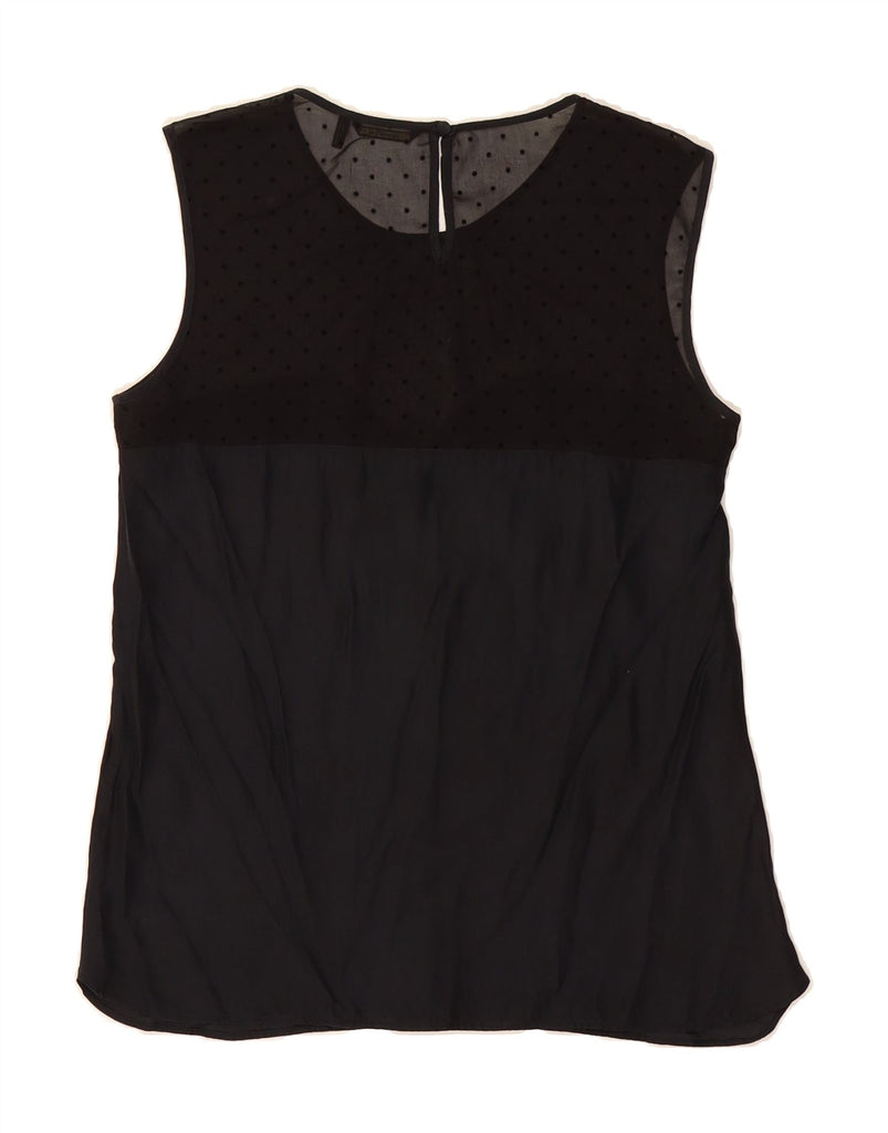 MASSIMO DUTTI Womens Sleeveless Blouse Top UK 12 Medium Black Polka Dot Vintage Massimo Dutti and Second-Hand Massimo Dutti from Messina Hembry 