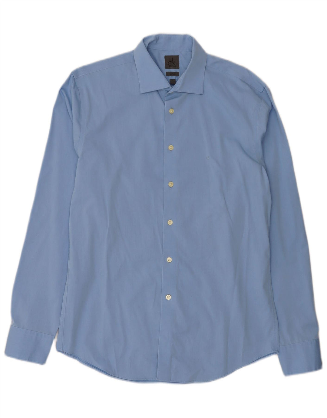 Calvin Klein Herre Slim Fit Skjorte Størrelse 40 15 3/4 Medium Blue Classic