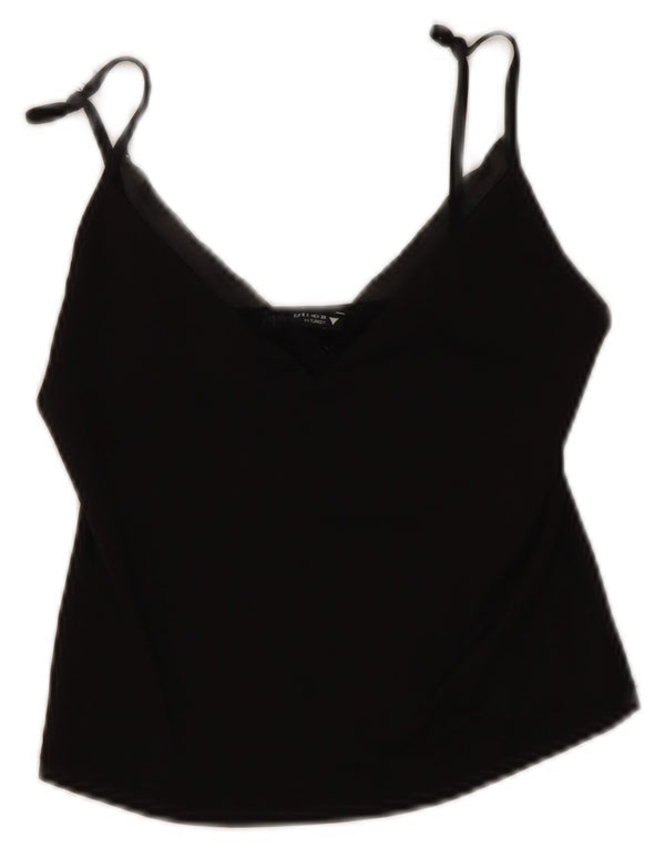 Zara Womens Crop Cami Top UK 8 Small Black