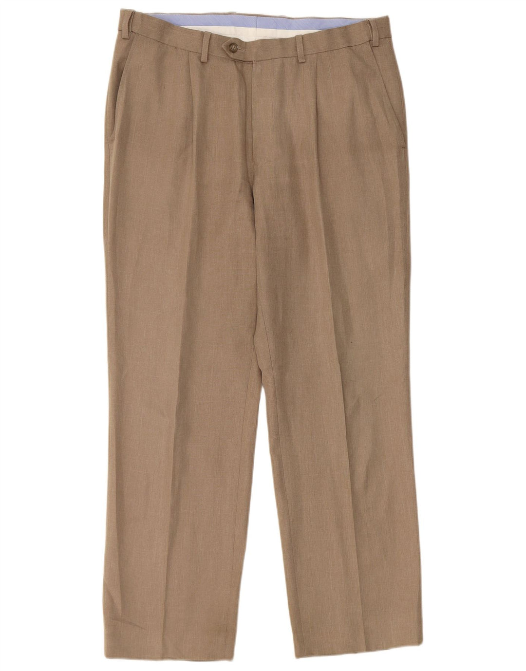 Marks & Spencer Herre Regular Fit Chinobukser W34 L29 Beige Polyester