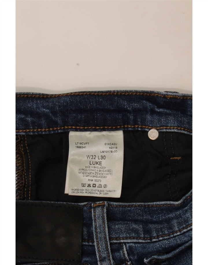 LEE Dame Luke Slim Jeans W32 L30 Blå Bomuld