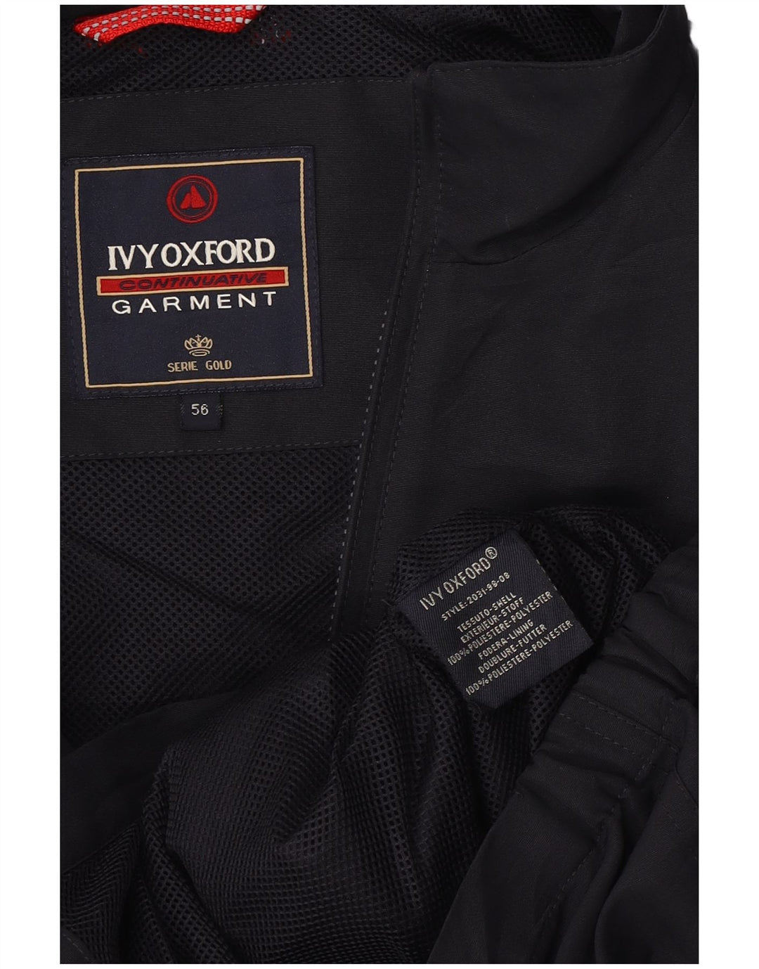 Ivy Oxford Regnjakke til mænd IT 56 3XL Marineblå Polyester