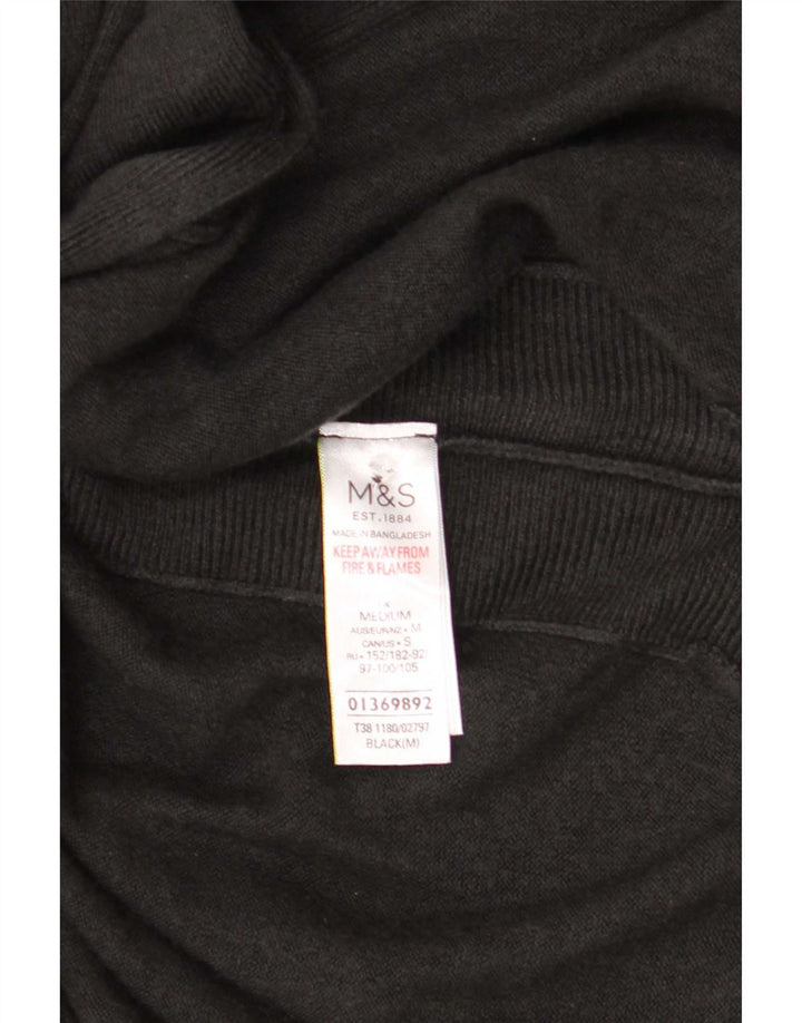 Marks & Spencer Dame Longline Cardigan Sweater UK 14 Medium Black