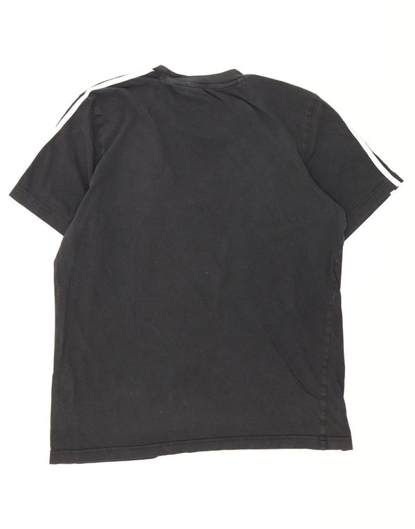 Adidas Herre T-Shirt Top Medium Sort Bomuld