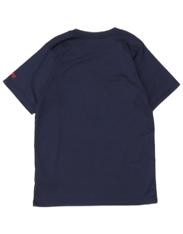 Columbia Boys Grafisk T-Shirt Top 10-11 år Medium Navy Blue Polyester