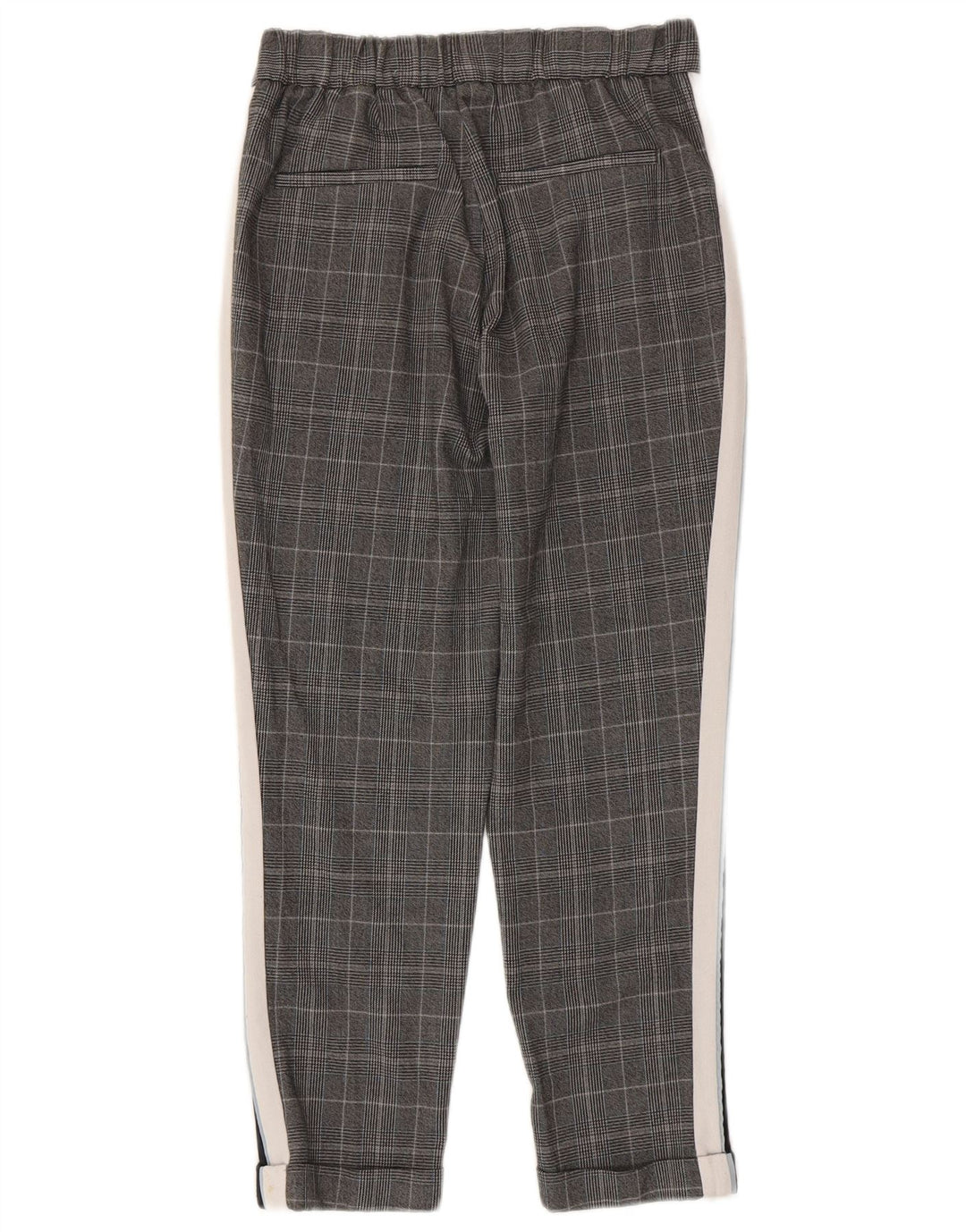 Zara Slim Casual Bukser Small W26 L24 Grå Ternet polyester
