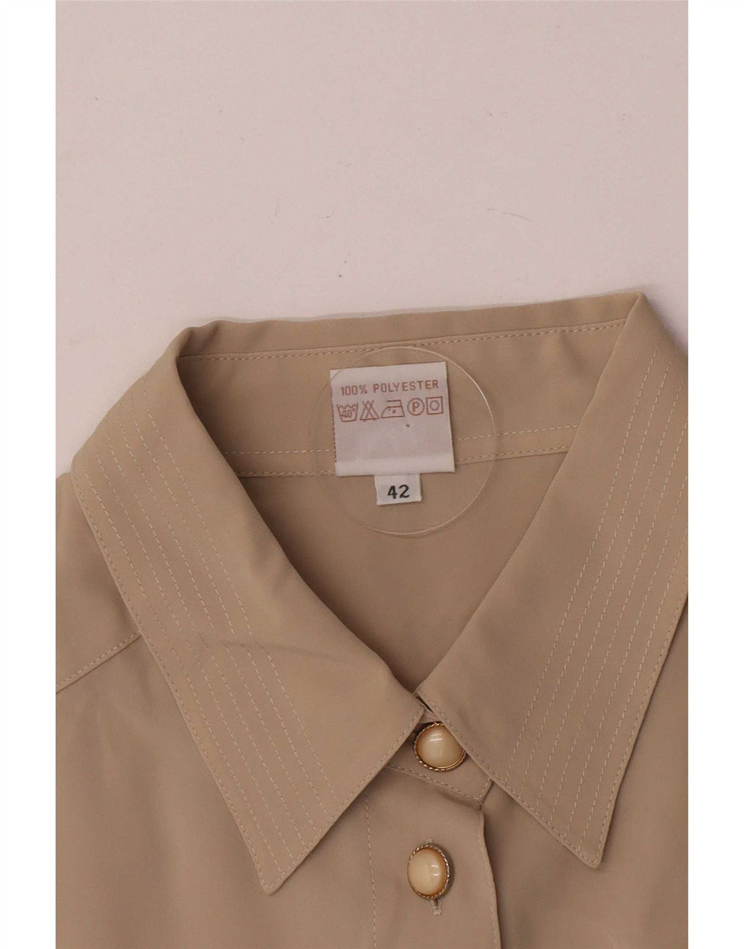 Michele Boyard Dame Oversized skjorte Bluse IT 42 Medium Khaki Polyester